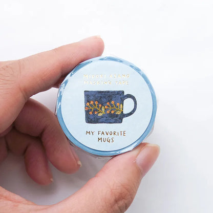 Foil stamped washi tape My Favorite Mugs