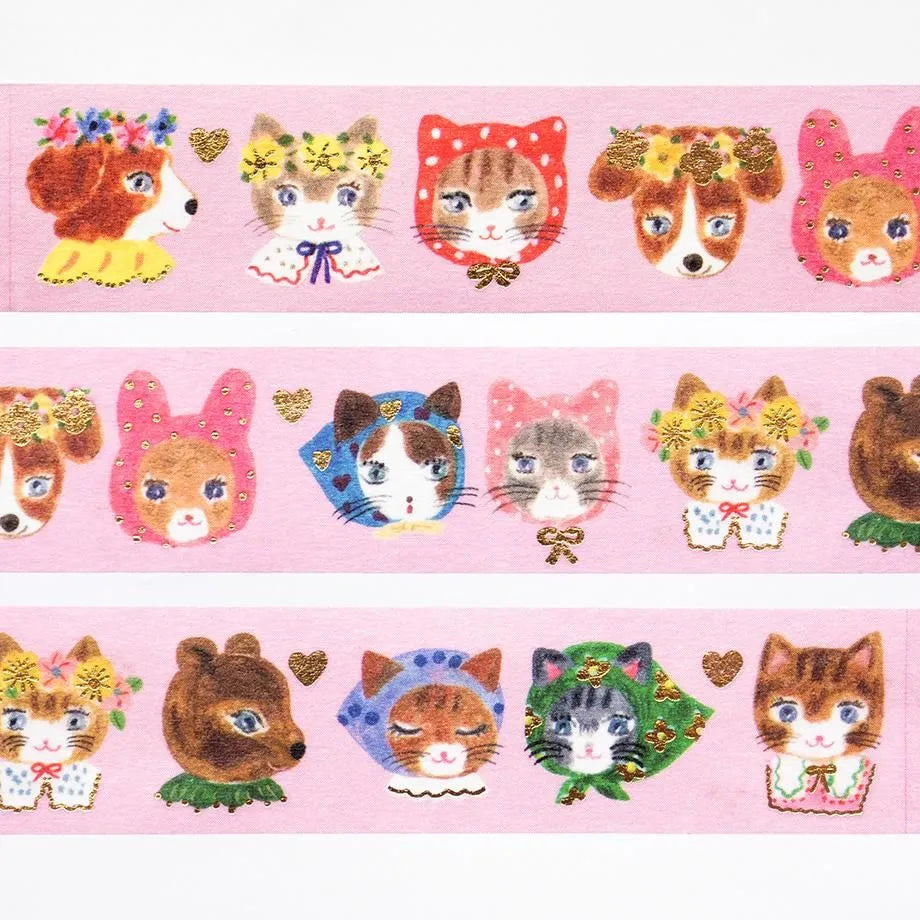 Foil stamped washi tape Aiko Fukawa Niko Niko