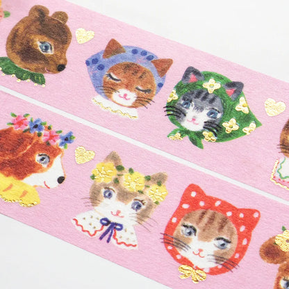 Foil stamped washi tape Aiko Fukawa Niko Niko
