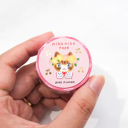 Foil stamped washi tape Aiko Fukawa Niko Niko