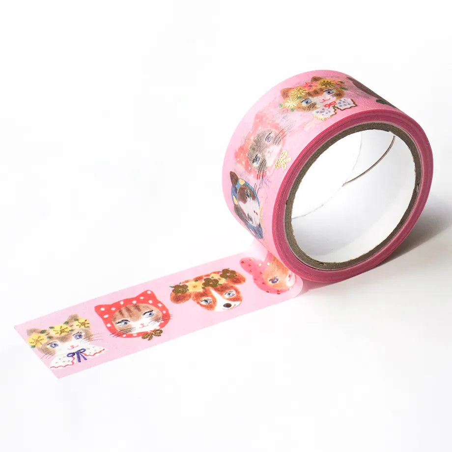 Foil stamped washi tape Aiko Fukawa Niko Niko