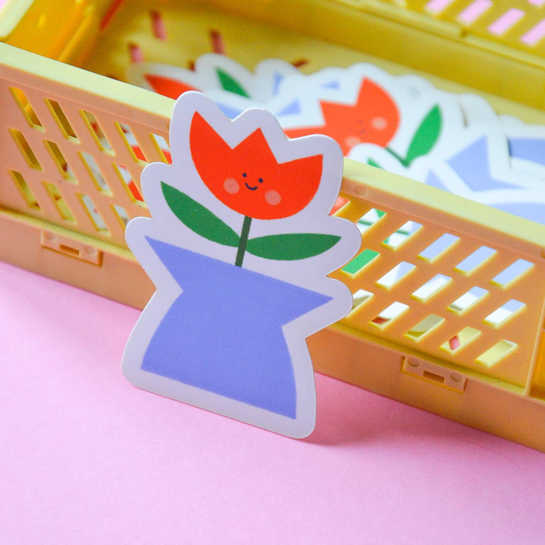 Tulip in a vase sticker