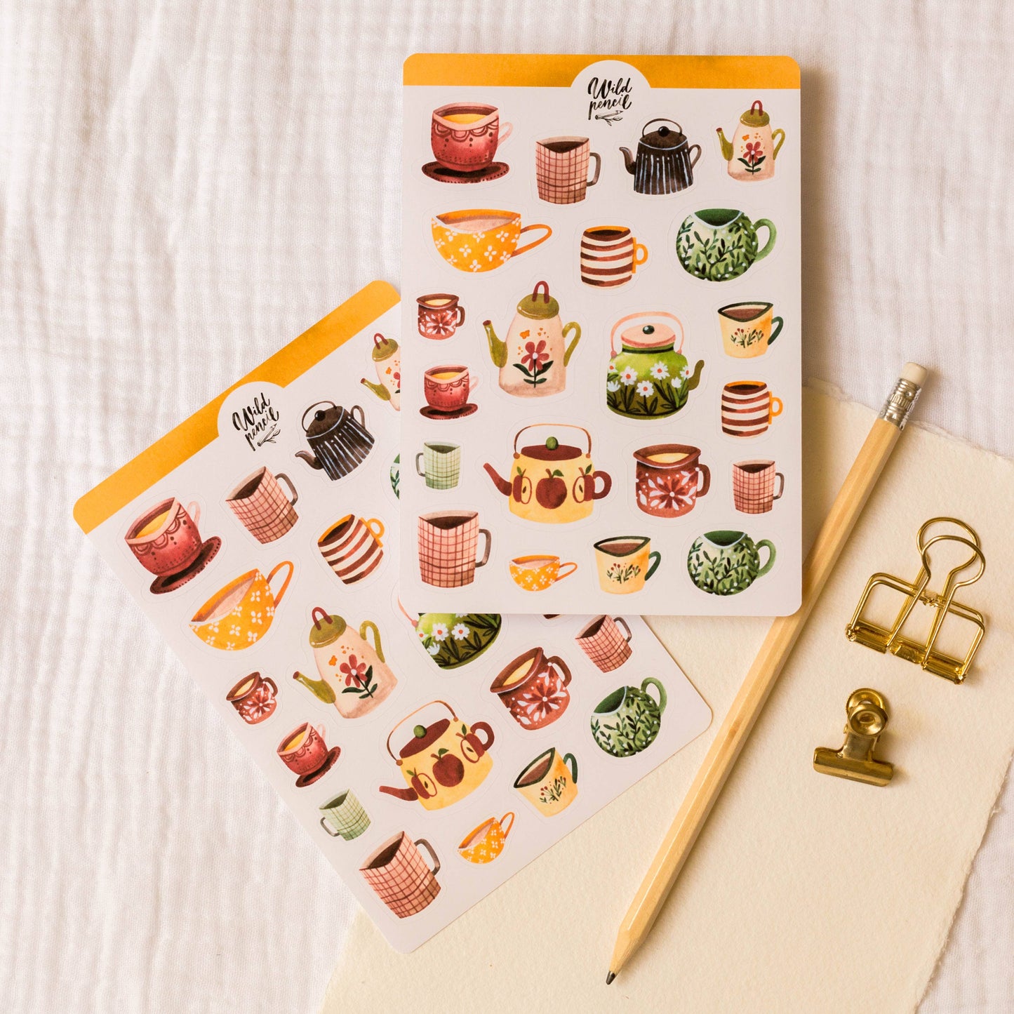 Autumn Mugs Sticker Sheet
