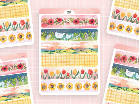 Spring Tapes Sticker Sheet