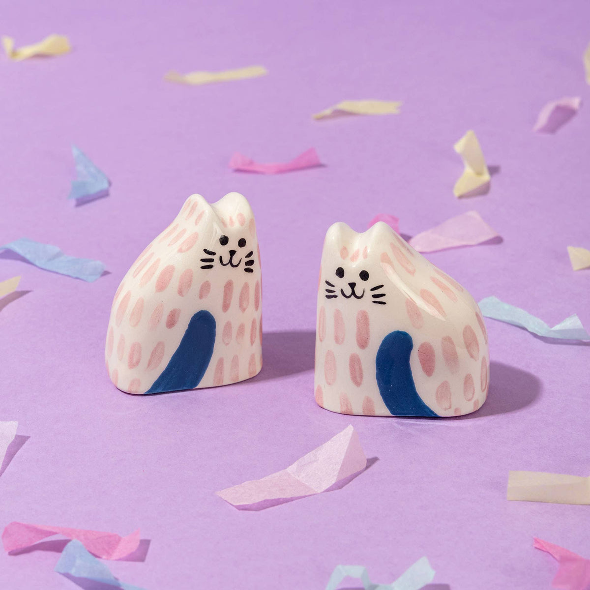 Tiny Cat Pink / Ceramic Piece