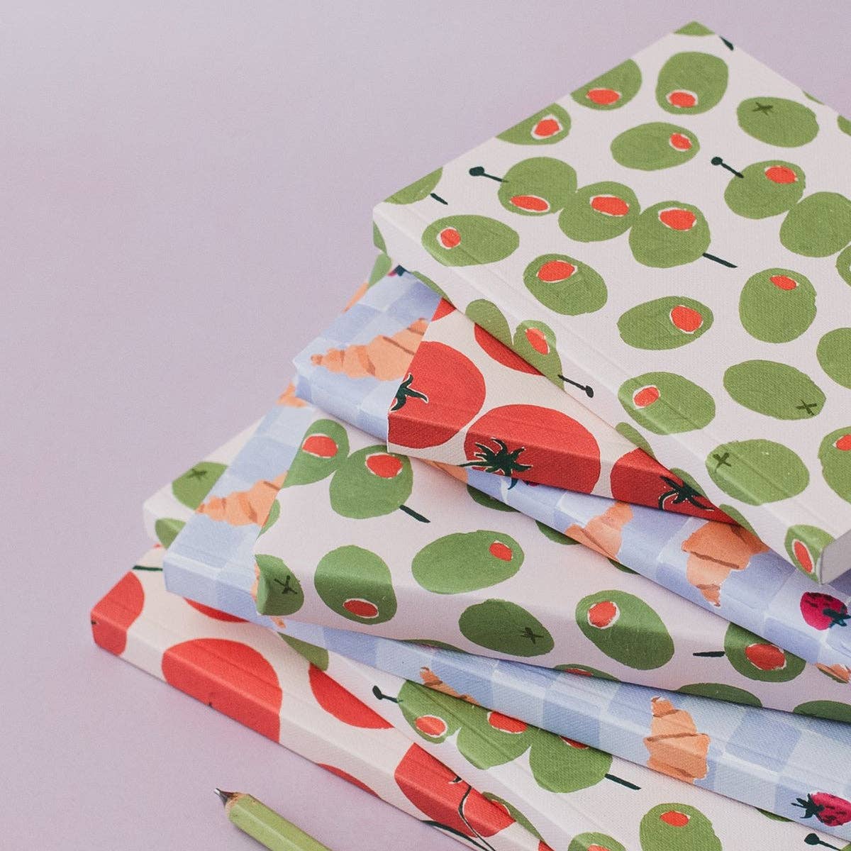 Olives Pocket Notebook | Plain Page Mini Blank Journal