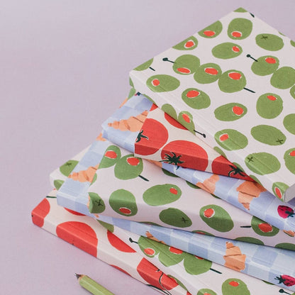 Olives Pocket Notebook | Plain Page Mini Blank Journal