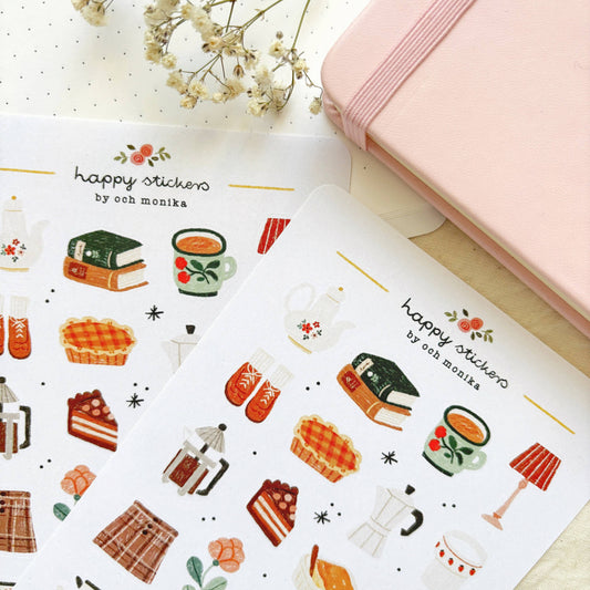 Cozy Time At Home - Sticker Sheet