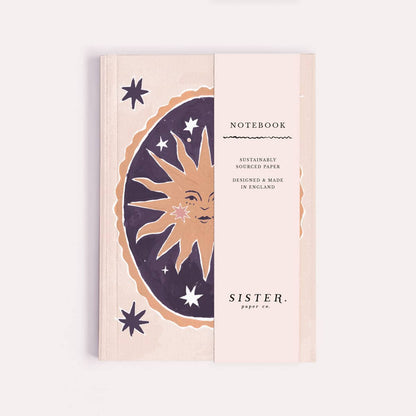 Smiling Sun Pocket Notebook | Plain Page Mini Blank Journal