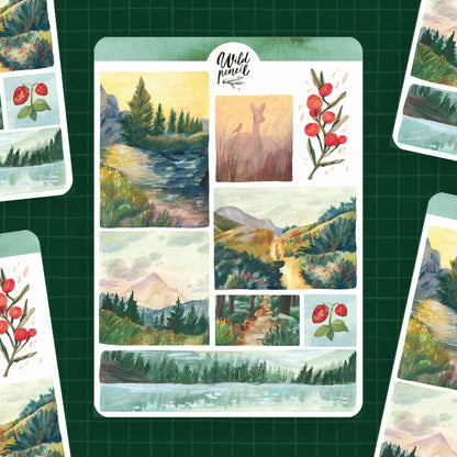 Forest Landscapes Sticker Sheet