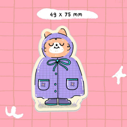 Rainy Day Cat Vinyl Sticker
