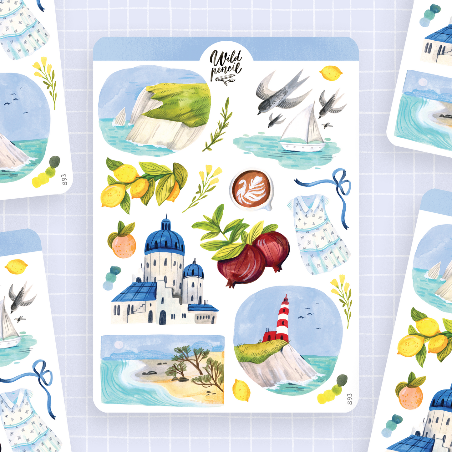 Summer By The Sea Sticker Sheet