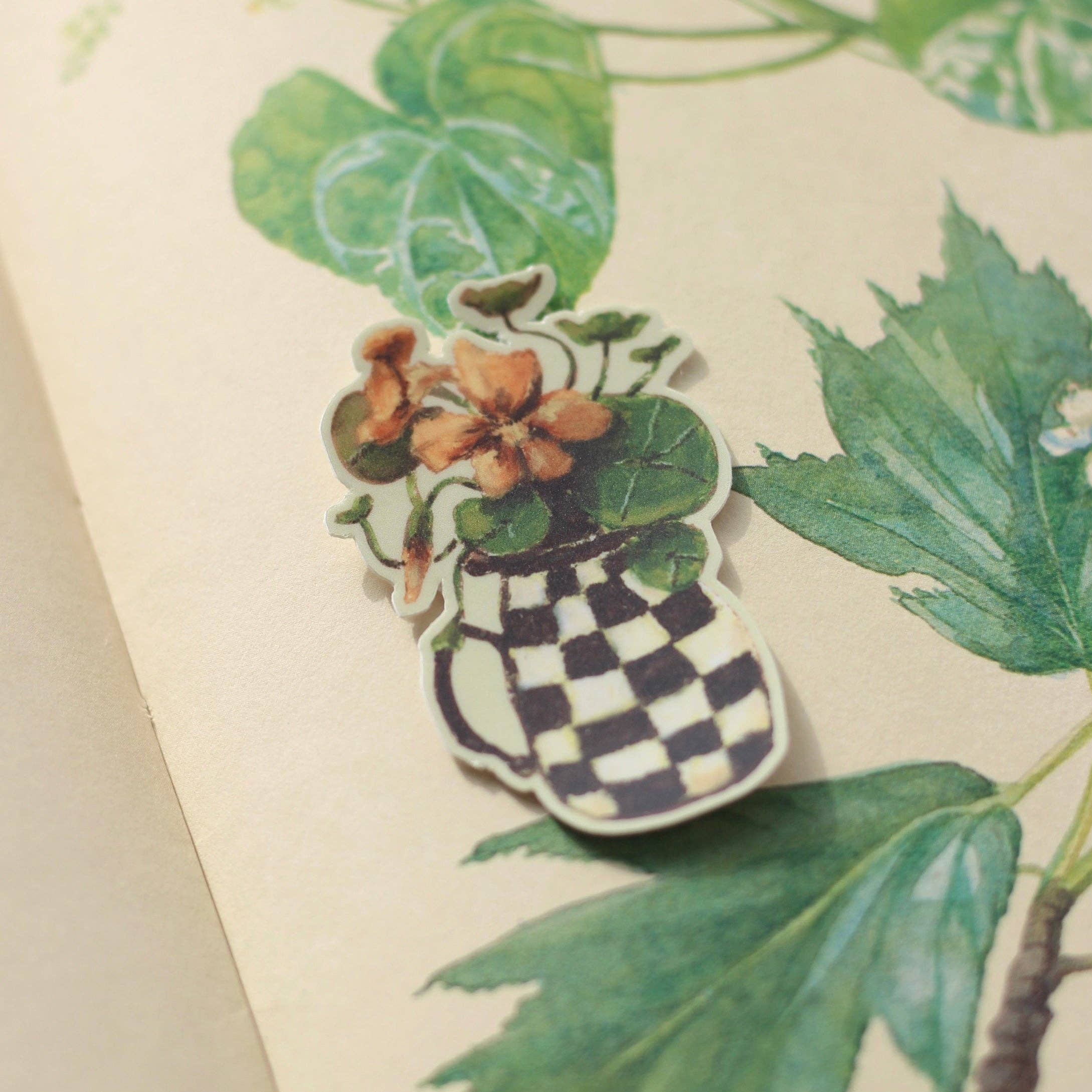 Nasturtium Jar Sticker – Cactus Crafts