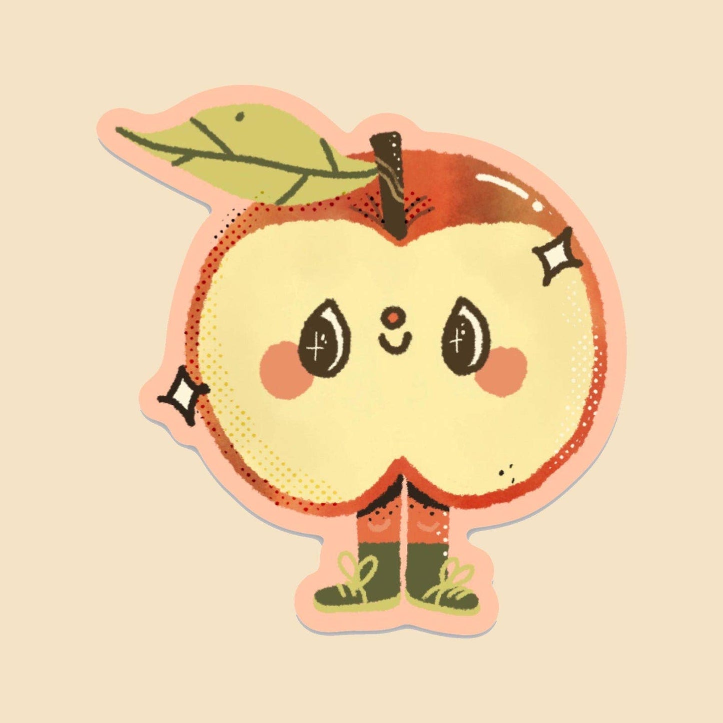 Apple core cutie Vinyl sticker