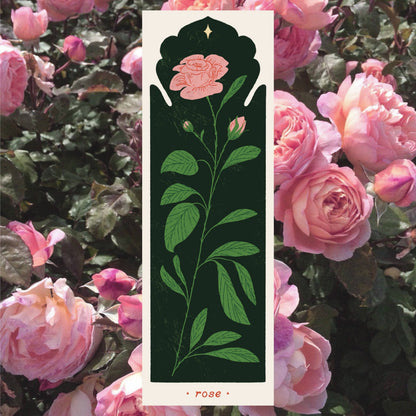June Birth Flower - Rose Bookmark