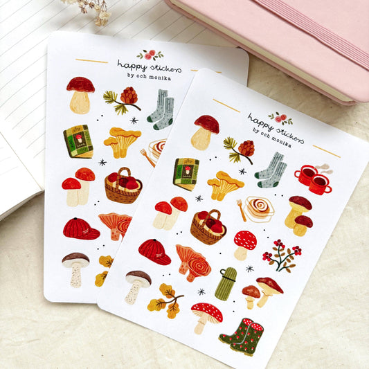 Mushroom Picking - Sticker Sheet