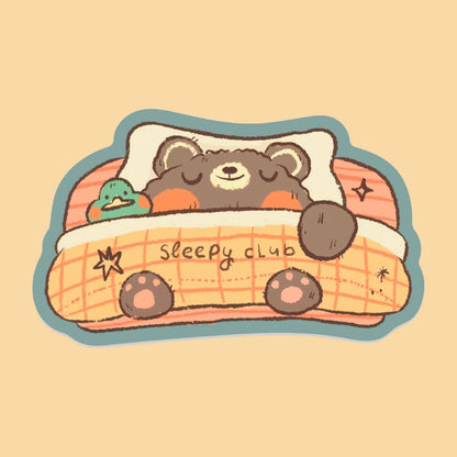 Sleepy Bear Vinyl Sticker