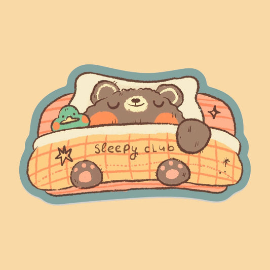 Sleepy Bear Vinyl Sticker