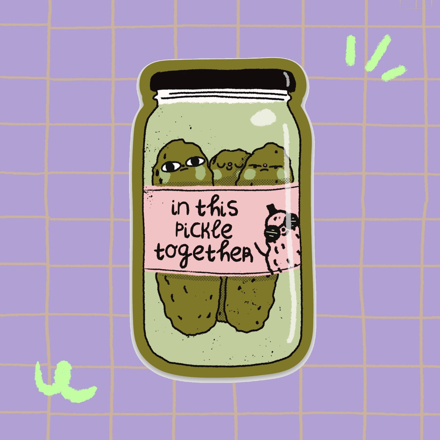 In This Pickle Together Vinyl Sticker