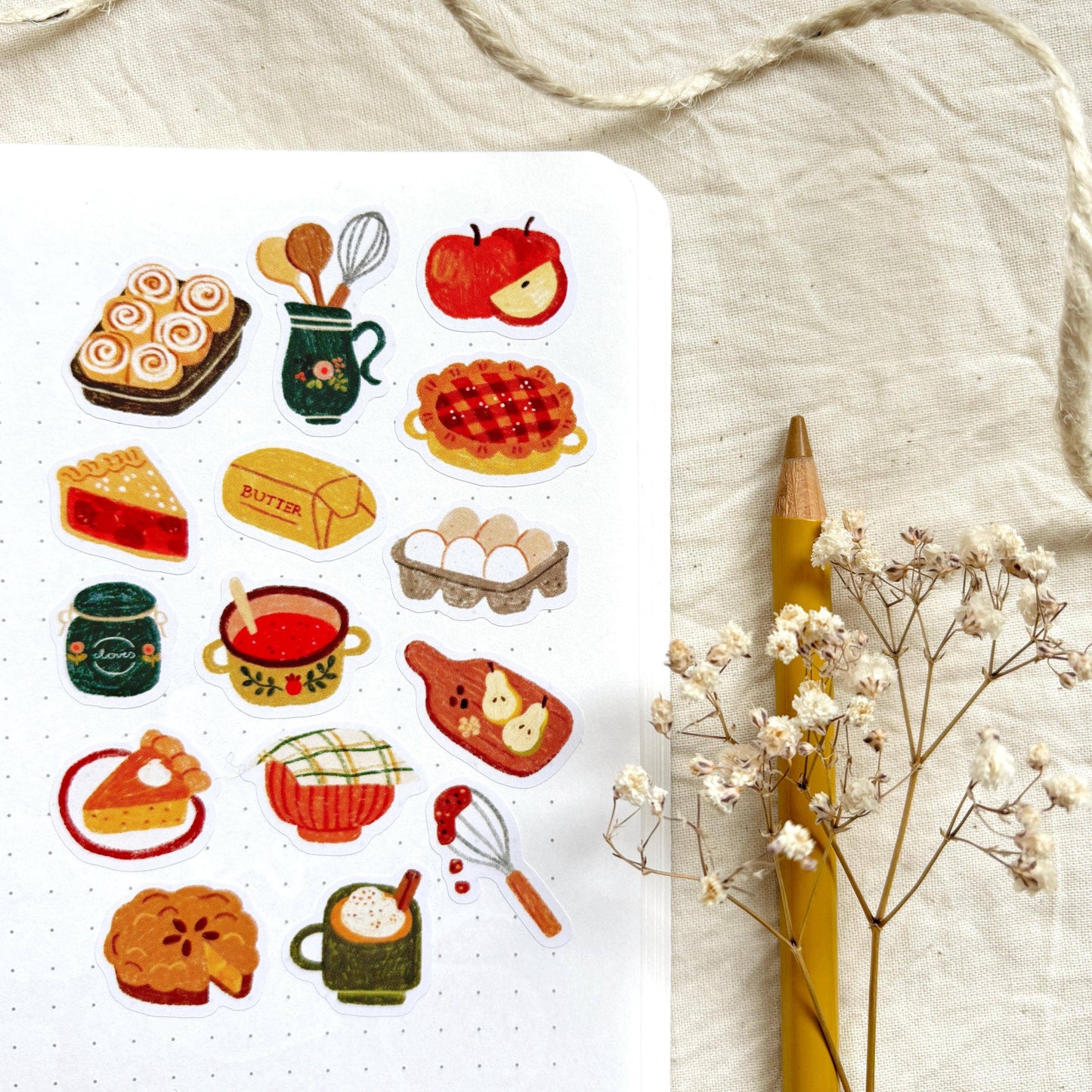 Fall Baking - Sticker Sheet