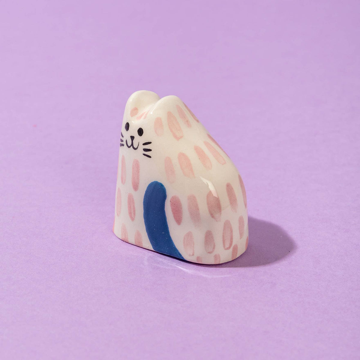 Tiny Cat Pink / Ceramic Piece