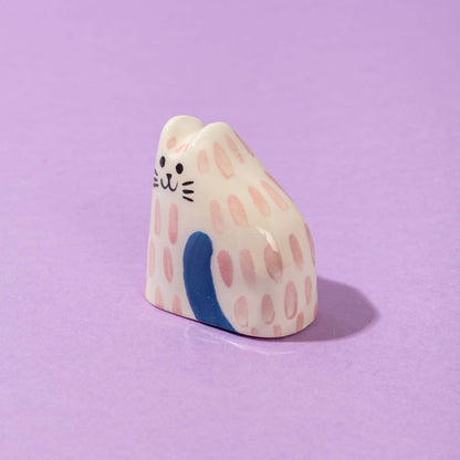Tiny Cat Pink / Ceramic Piece