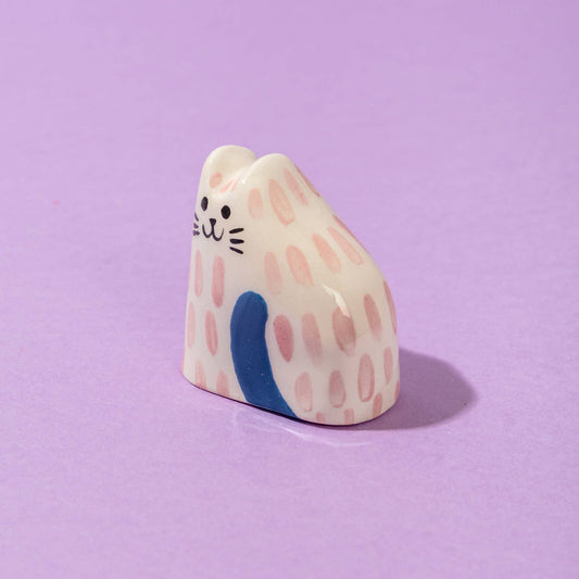 Tiny Cat Pink / Ceramic Piece
