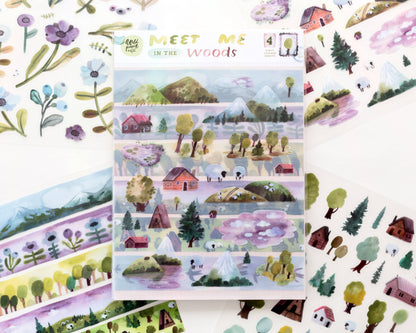 Meet Me In The Woods Vinyl sticker 4 sheet set