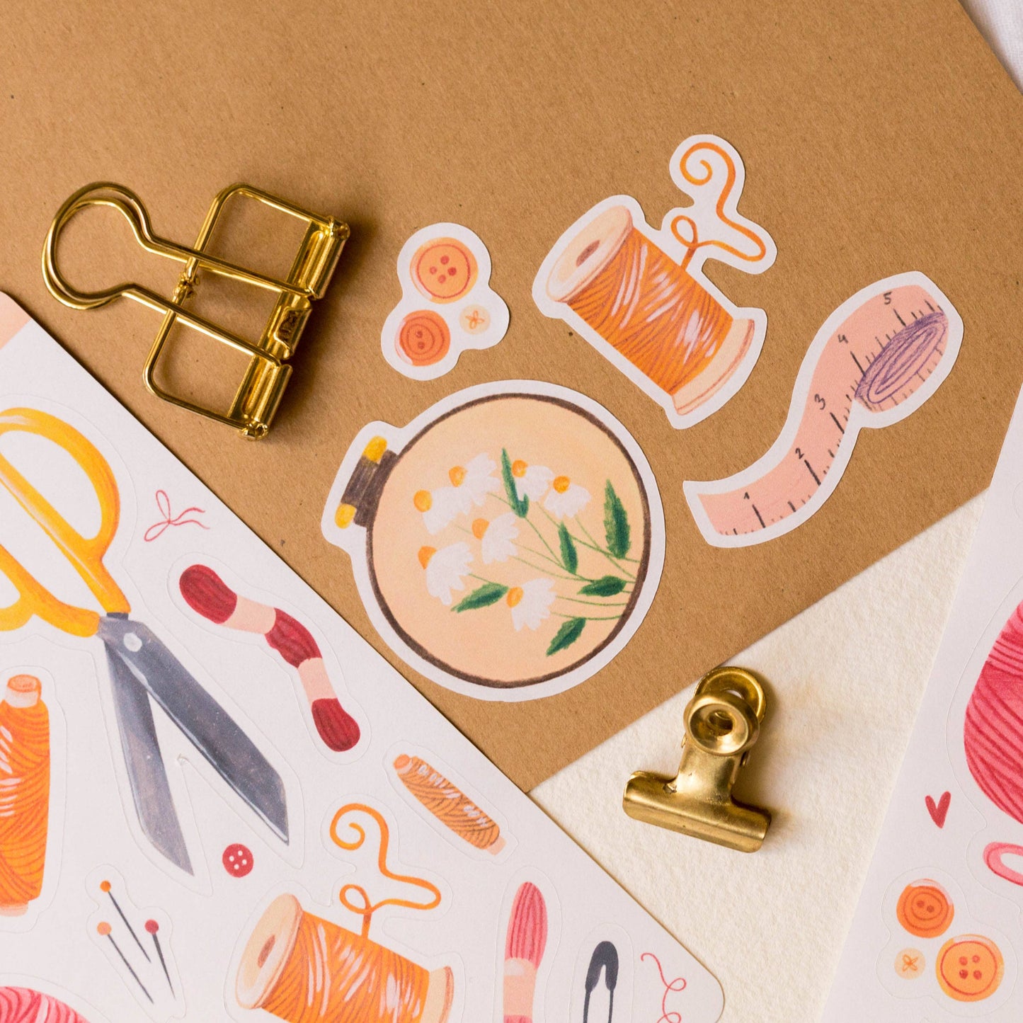 Knitting and Embroidery Sticker Sheet