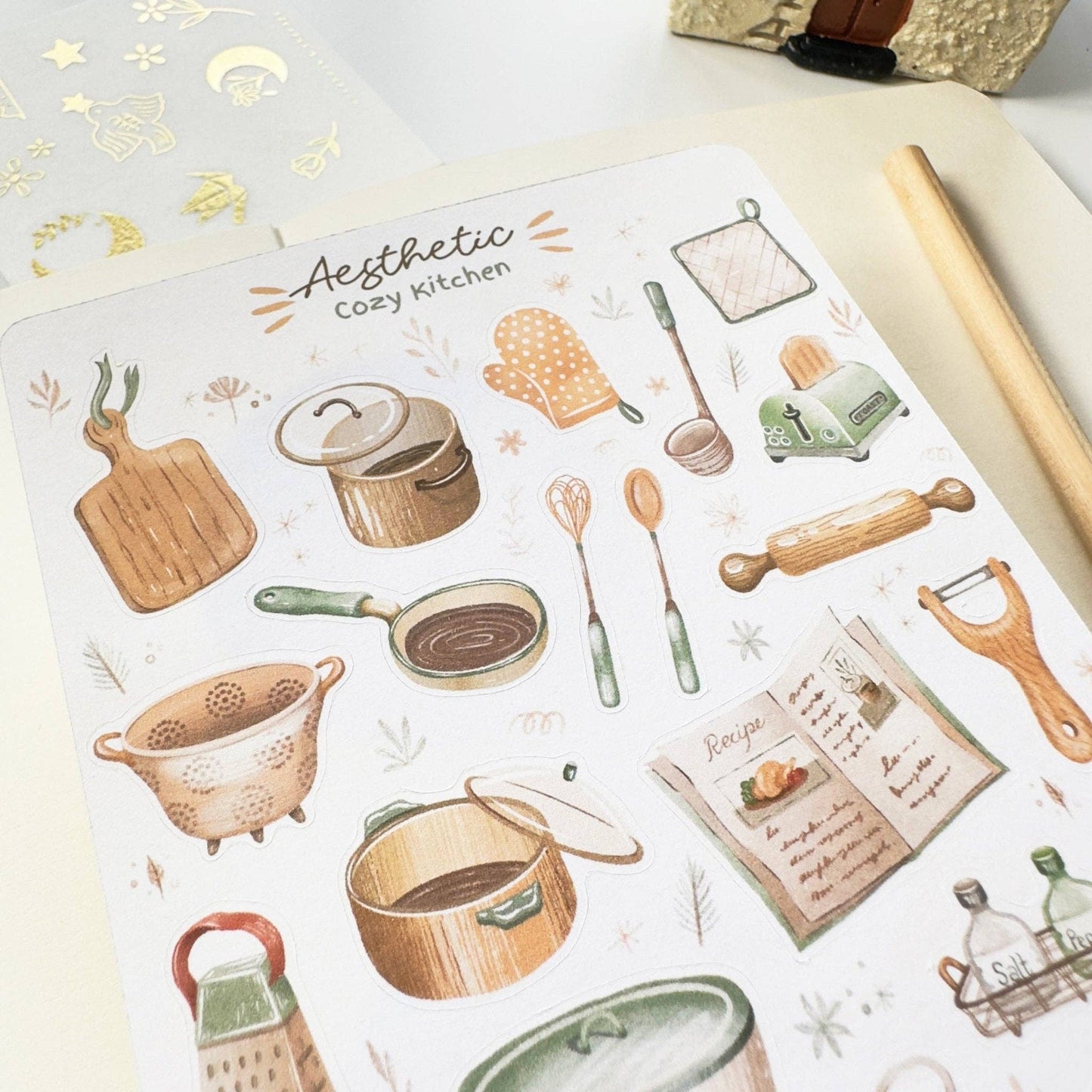 Sticker Sheet - Aesthetic Cozy Kitchen