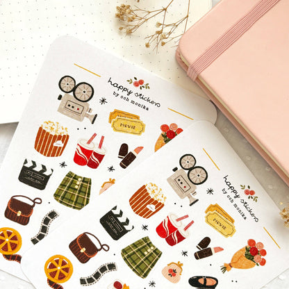 Movie Date - Sticker Sheet