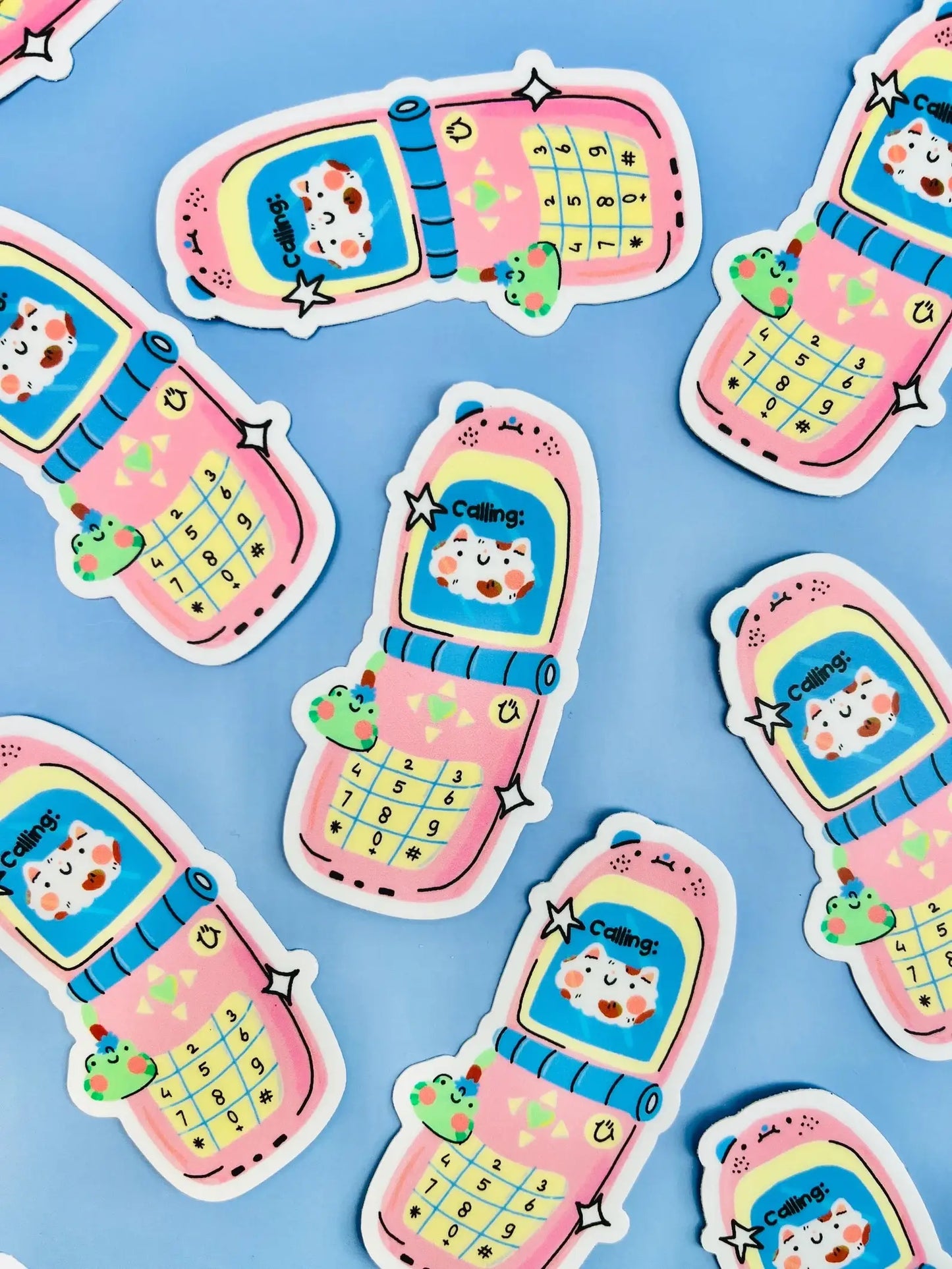 Cat Flip Phone vinyl Sticker