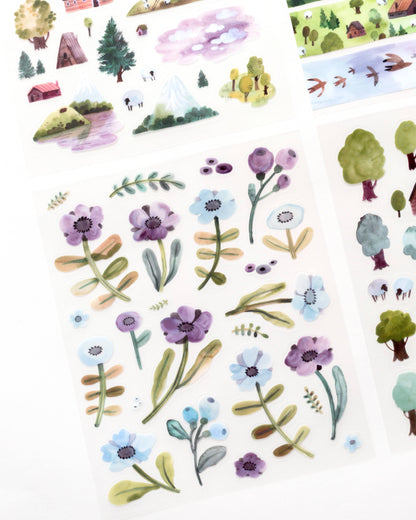 Meet Me In The Woods Vinyl sticker 4 sheet set