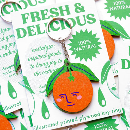 Cheeky Orange Keyring