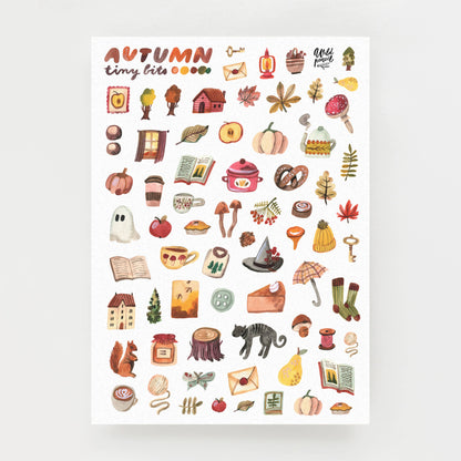 Autumn Tiny Bits Vinyl sticker sheet