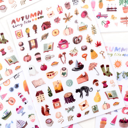 Autumn Tiny Bits Vinyl sticker sheet