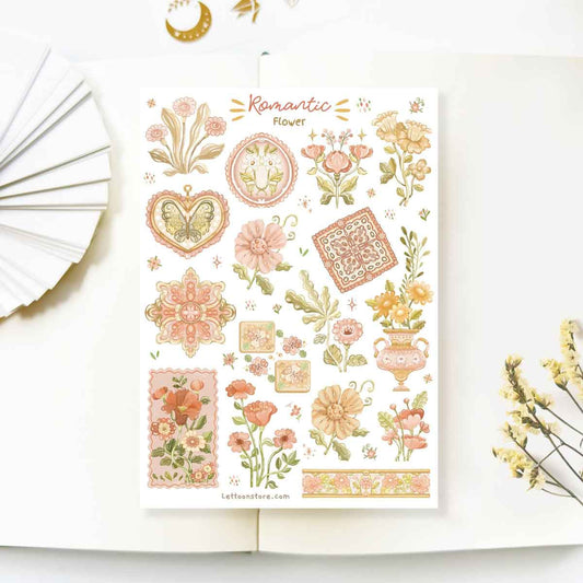 Sticker Sheet - Romantic Flower