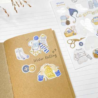 Winter Sticker Sheet - Winter Knitting