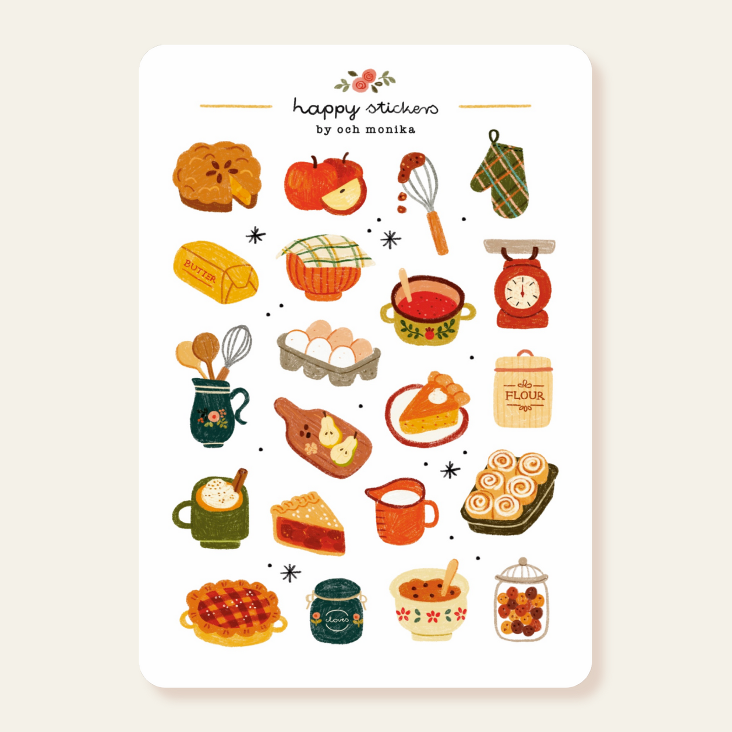 Fall Baking - Sticker Sheet