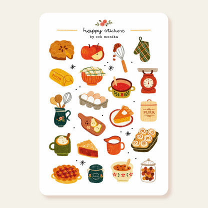 Fall Baking - Sticker Sheet