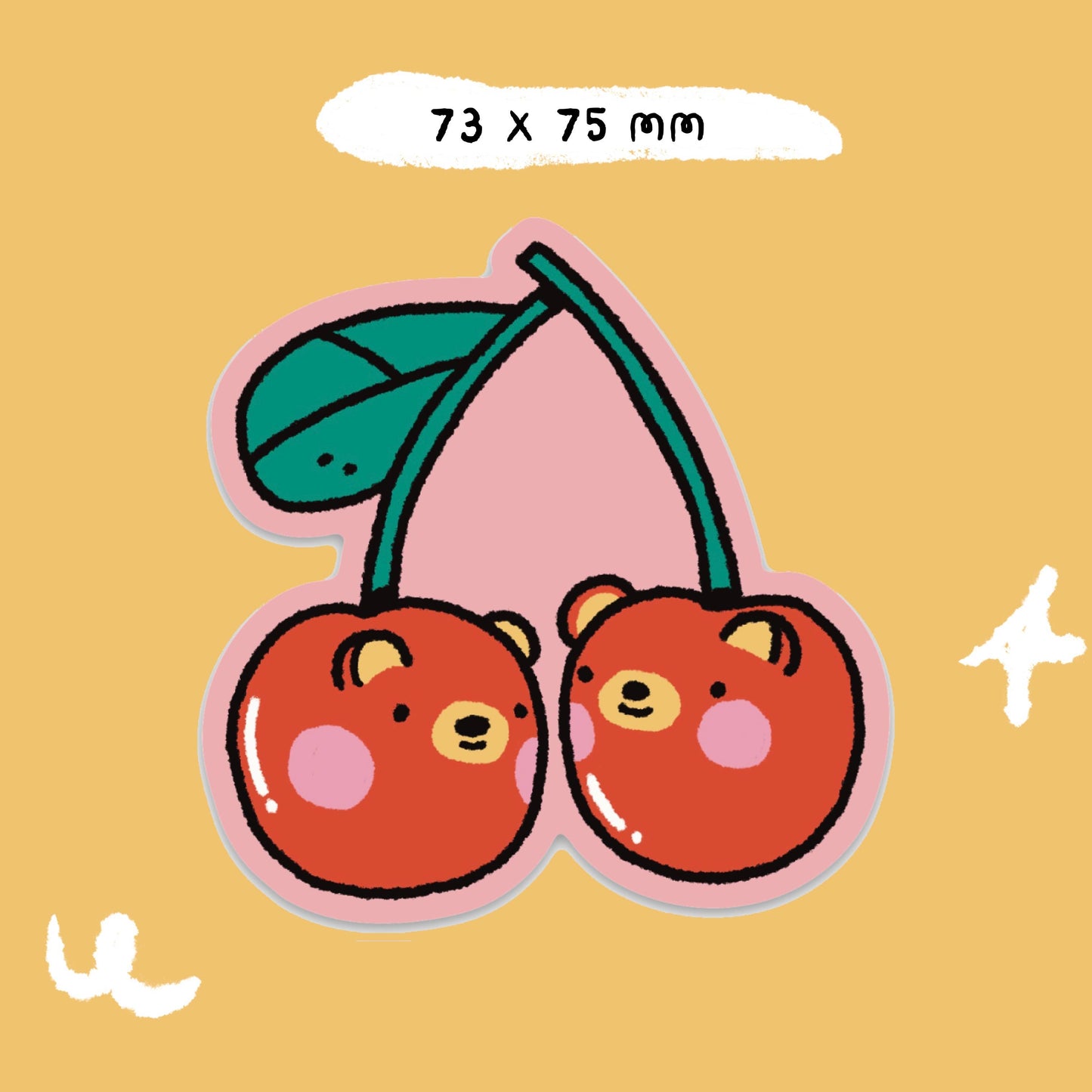 Cherry Bearies Vinyl Sticker 