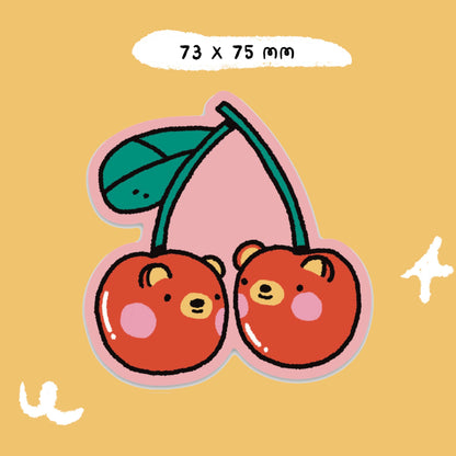 Cherry Bearies Vinyl Sticker 
