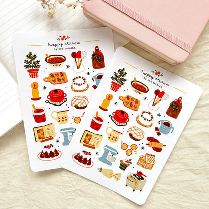 Winter Baking - Sticker Sheet