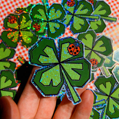 Lucky Glitter Vinyl Sticker
