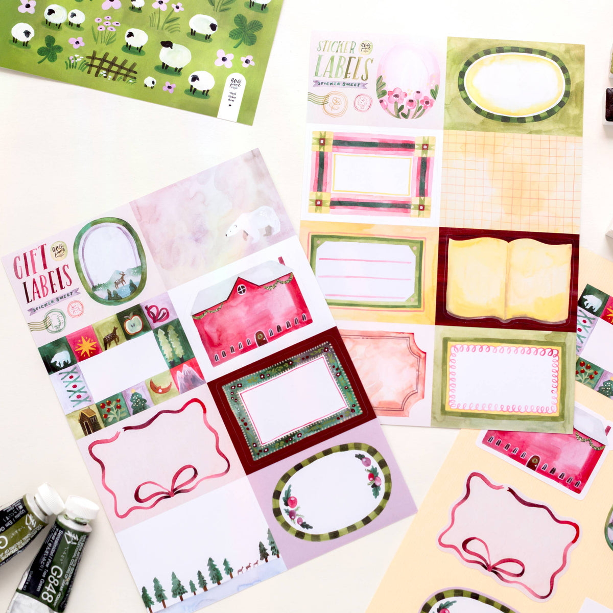 Spring Labels Vinyl Sticker sheet