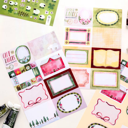 Spring Labels Vinyl Sticker sheet