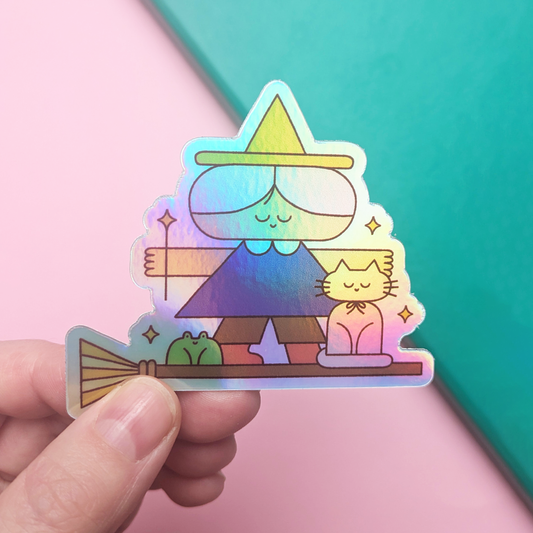 Holographic Witch Sticker