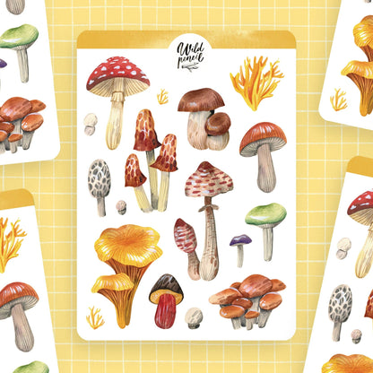 Mushrooms Sticker Sheet