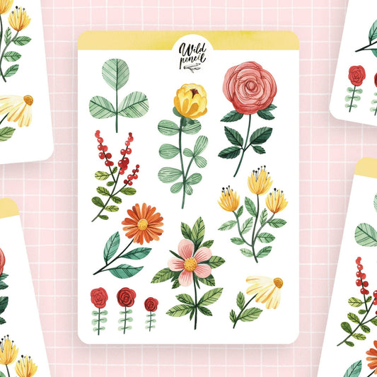 Flowers I Sticker Sheet