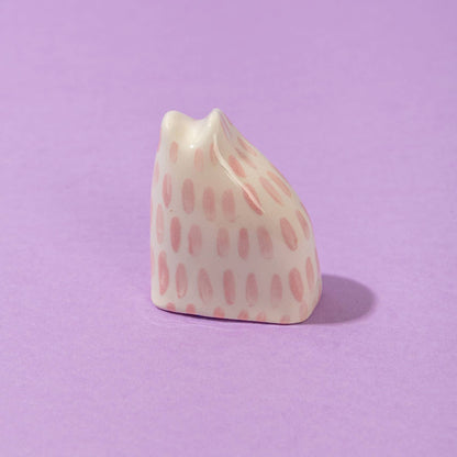 Tiny Cat Pink / Ceramic Piece